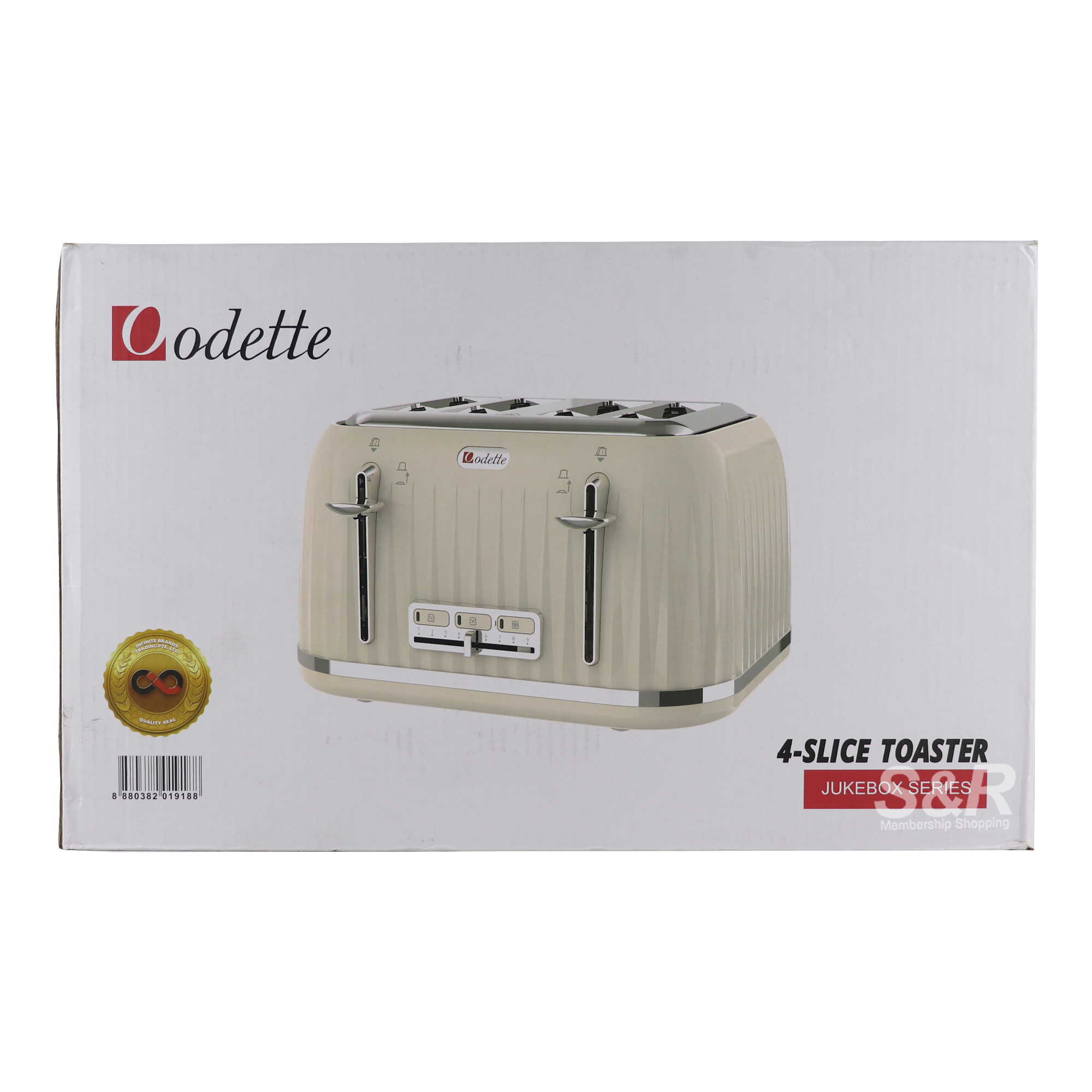 Odette 4 Slice Toaster T382D 1pc